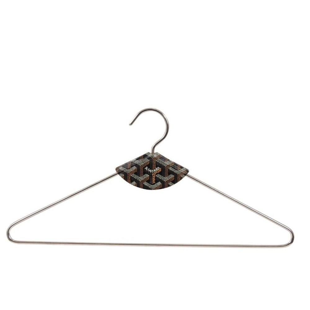 Goyard Black Brown Leather Goyardine Metal Hanger Garment Travel Bag Replacement